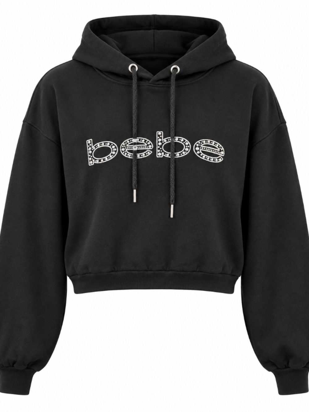 Bebe Zip-Up Hoodie in Black Large Like New